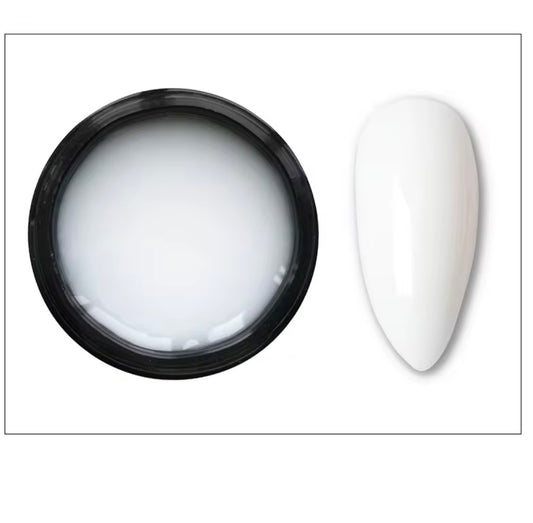 Builder Gel White Glittery Nails-04