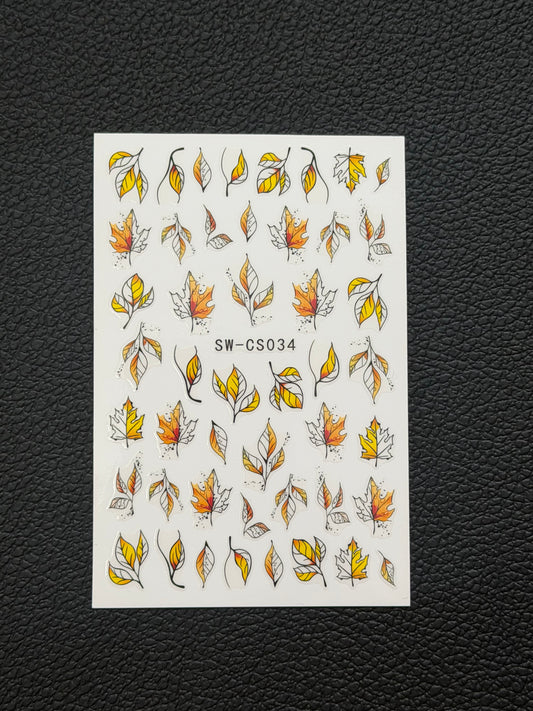 Sticker Golden Leafy