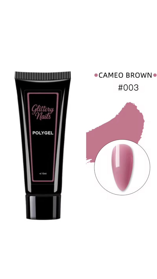 Polygel Glittery Nails-003