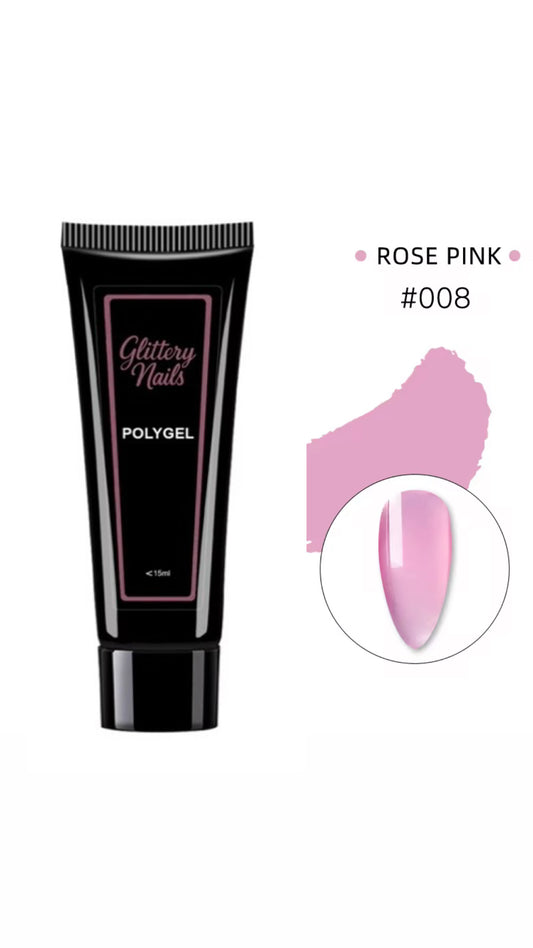 Polygel Glittery Nails-008